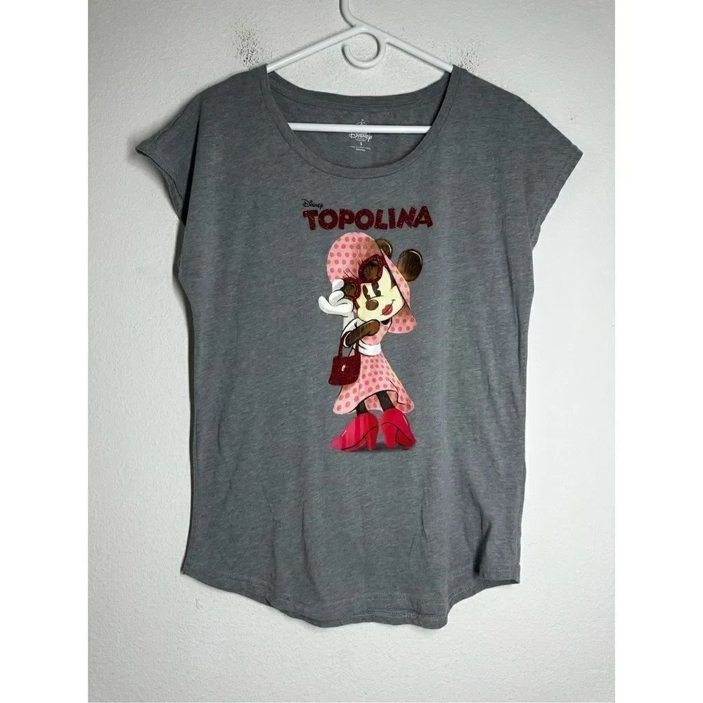 Disney Topolina Minnie Mouse T-Shirt Gray Size S